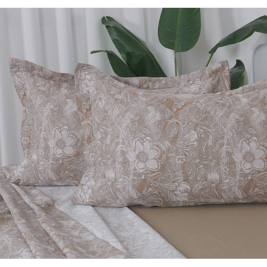 Beauty Home Σετ σεντόνια υπέρδιπλα Memories Art 12680 230x260 Μόκα