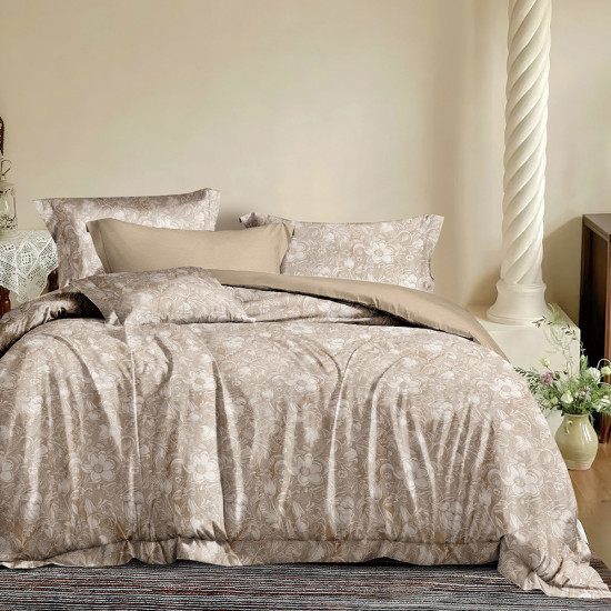 Beauty Home Σετ σεντόνια υπέρδιπλα Memories Art 12680 230x260 Μόκα