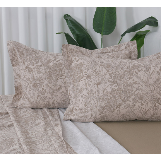 Beauty Home Σετ σεντόνια υπέρδιπλα Memories Art 12690 230x260 Μόκα