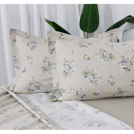 Beauty Home Σετ σεντόνια υπέρδιπλα Memories Art 12698 230x260 Μπεζ