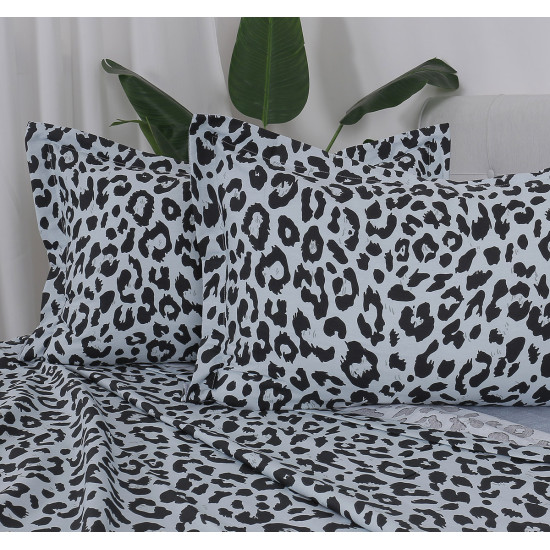 Beauty Home Σετ σεντόνια υπέρδιπλα Memories Art 12699 230x260 Γκρι,Σιέλ