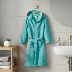 Beauty Home Μπουρνούζι με κουκούλα Mojo Art 3470 Πετρόλ XS