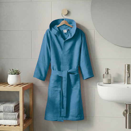 Beauty Home Μπουρνούζι με κουκούλα Mojo Art 3472 Μπλε Beauty Home Μπουρνούζι με κουκούλα Mojo Art 3472 Μπλε