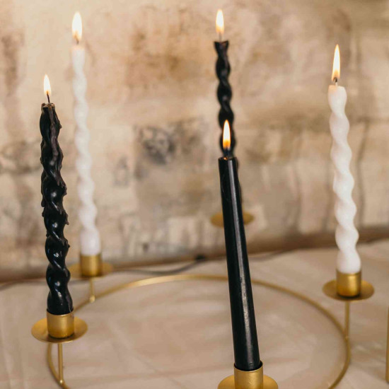 Beauty Home 2 Κεριά – Μαύρα Ø2,2 x 25 cm