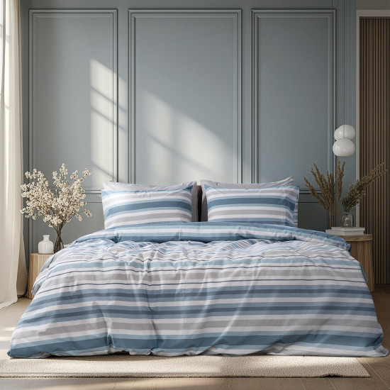 Beauty Home Ζεύγος μαξιλαροθήκες Moments Art 12561 51x73 Σιέλ,Γκρι