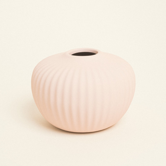 Beauty Home Ματ Κεραμικό Βάζο 15 cm x 11 cm  Σομόν