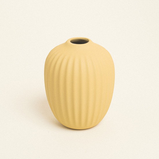 Beauty Home Ματ Κεραμικό Βάζο 8 cm x 10 cm  Πορτοκαλί