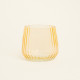 Beauty Home Κηροπήγιο Γυάλινο Ριγέ 11 x 9 cm Κίτρινο Beauty Home Κηροπήγιο Γυάλινο Ριγέ 11 x 9 cm Κίτρινο