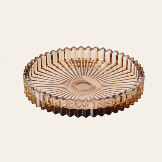 Beauty Home ΓΥΑΛΙΝΗ ΒΑΣΗ Φ10  Μόκα