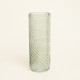 Beauty Home Γυάλινο Βάζο με Εφέ Στροβιλισμού 10cm x 26.5cm  Πράσινο