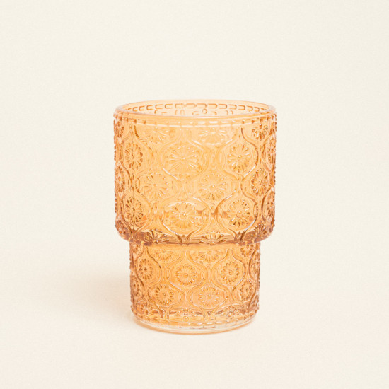 Beauty Home Κηροπήγιο Γυάλινο 7 x 9,2 cm Πορτοκαλί Beauty Home Κηροπήγιο Γυάλινο 7 x 9,2 cm Πορτοκαλί