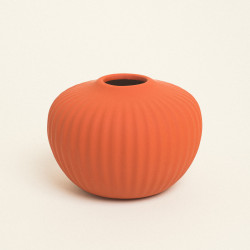 Beauty Home Ματ Κεραμικό Βάζο 15 cm x 11 cm  Πορτοκαλί