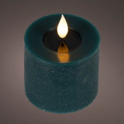 Beauty Home LED Κερί από Κερί Wax με Ρεαλιστική Φλόγα Emerald Ø7.5 x 9.5 cm