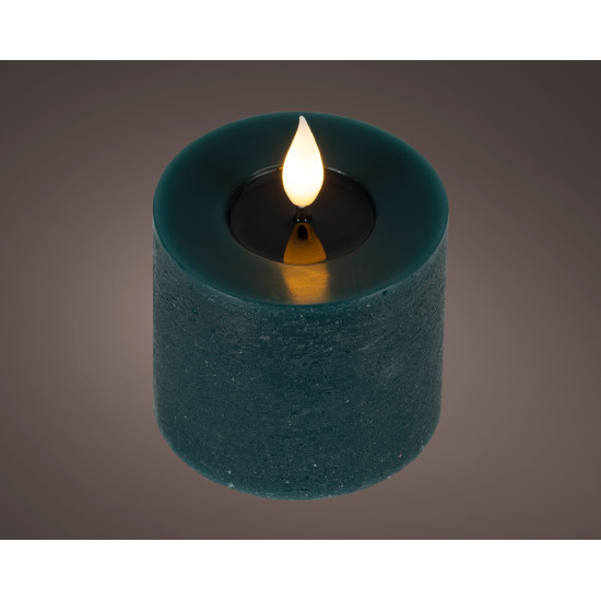 Beauty Home LED Κερί από Κερί Wax με Ρεαλιστική Φλόγα Emerald Ø7.5 x 9.5 cm