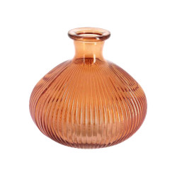 Beauty Home Γυάλινο Βάζο Sienna Πορτοκαλί Ø14 x 12,5 cm