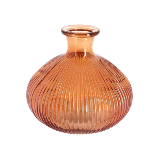 Beauty Home Γυάλινο Βάζο Sienna Πορτοκαλί Ø14 x 12,5 cm