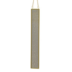 Beauty Home Κρεμαστός Γυάλινος Καθρέφτης με Glitter Χρυσός 4 x 28 cm