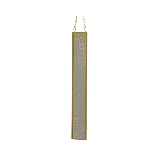 Beauty Home Κρεμαστός Γυάλινος Καθρέφτης με Glitter Χρυσός 4 x 28 cm