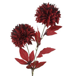 Beauty Home Διακοσμητικό Κλαδί Χρυσάνθεμο Κόκκινο 80 cm