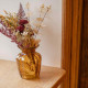 Beauty Home Γυάλινο Βάζο Élio Κεχριμπαρί Ø11,5 x 15 cm