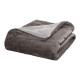 Beauty Home Κουβέρτα υπέρδιπλη διπλής όψεως Art 11601 Jacquard fleece 700gsm Fiesta Plus 220x240 Ανθρακί,Γκρι