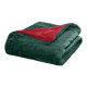 Beauty Home Κουβέρτα υπέρδιπλη διπλής όψεως Art 11601 Jacquard fleece 700gsm Fiesta Plus 220x240 Πράσινο,Κόκκινο