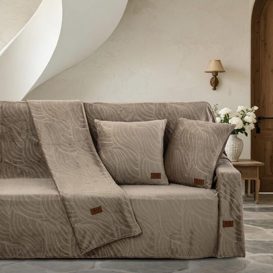 Beauty Home Μαξιλαροθήκη διακοσμητική Sienna Art 8672 50x50 Μόκα