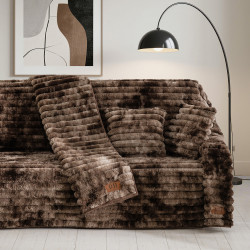Beauty Home Μαξιλαροθήκη διακοσμητική Fur Tie Dye Art 8680 42x42 Καφέ