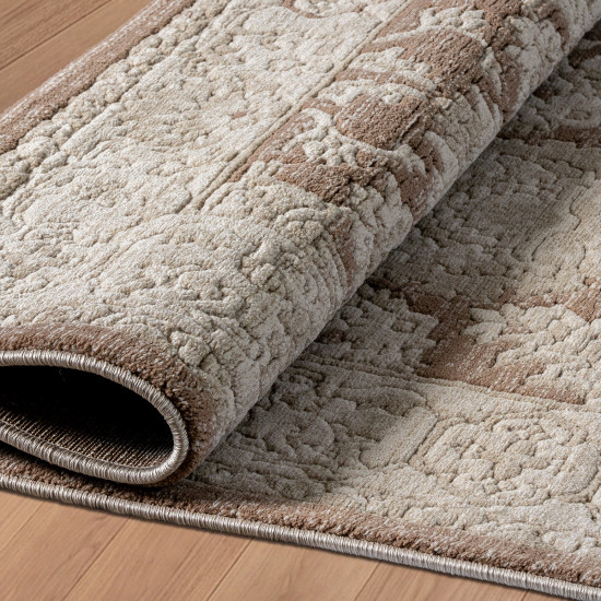 Beauty Home Διάδρομος με το μέτρο Mirage Art 9848 67cm Κρεμ,Μόκα