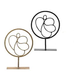 Beauty Home ΜΕΤΑΛΛΙΚΟ ΣΤΟΙΧΕΙΟ ΑΓΓΕΛΑΚΙ ΜΕ ΒΑΣΗ 38 cm  ΧΡΥΣΟ ΑΝΤΙΚΕ