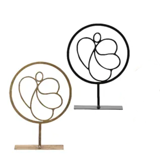 Beauty Home ΜΕΤΑΛΛΙΚΟ ΣΤΟΙΧΕΙΟ ΑΓΓΕΛΑΚΙ ΜΕ ΒΑΣΗ 38 cm  ΧΡΥΣΟ ΑΝΤΙΚΕ