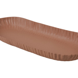 Beauty Home Πιατέλα μεταλλική terracotta 43×17,5x4cm
