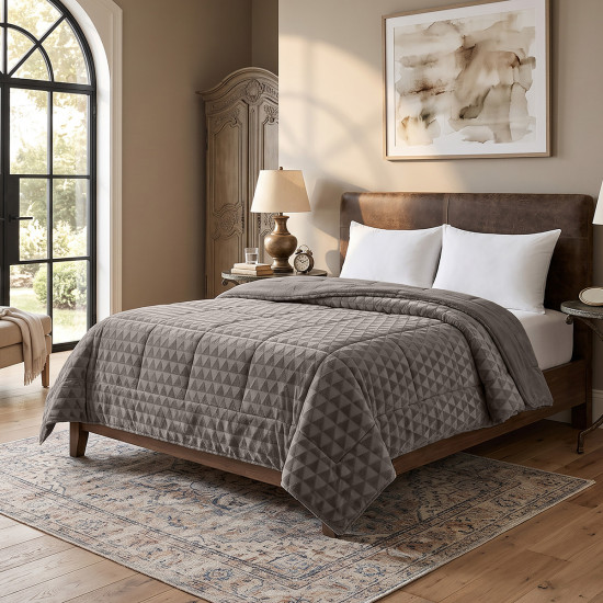 Beauty Home Κουβερτοπάπλωμα king size Art 12703 240x260 Μόκα Beauty Home Κουβερτοπάπλωμα king size Art 12703 240x260 Μόκα