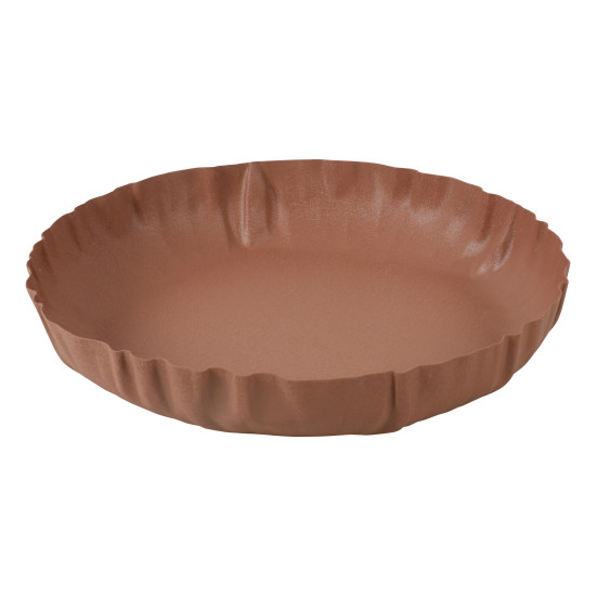 Beauty Home Πιατέλα μεταλλική terracotta 34cm