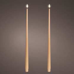 Beauty Home Κερί LED με Ρεαλιστική Φλόγα Καφέ Σετ 2 Τεμ. Ø2,2 x 42,5 cm Beauty Home Κερί LED με Ρεαλιστική Φλόγα Καφέ Σετ 2 Τεμ. Ø2,2 x 42,5 cm