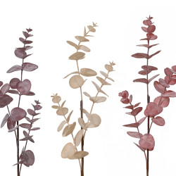 Beauty Home Διακοσμητικό Κλαδί Ευκάλυπτου Frosted  69 cm  Κρεμ