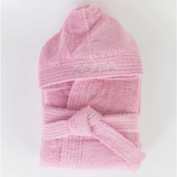 Μπουρνούζι Εφηβικό Με Κουκούλα Teenager Ροζέ Ροζέ   1τεμ.