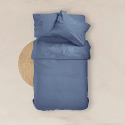 Σεντόνι Μονόχρωμο Solid Ημίδιπλο Με Λάστιχο 15.Μπλε   1τεμ.