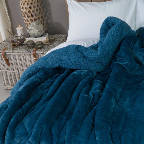 Κουβερτοπάπλωμα Cozy King Size Πετρόλ  1τεμ.