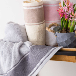 Πετσέτα Προσώπου Crystal Γκρι 3τεμ. Πετσέτα Προσώπου Crystal Γκρι 3τεμ.