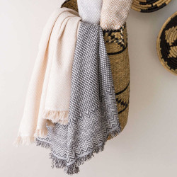 Ριχτάρι Βαμβακερό Τριθέσιο Tribal Γκρι  1τεμ.