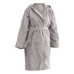 Μπουρνούζι Γυναικείο Mini Με Κουκούλα Γκρι  1τεμ.