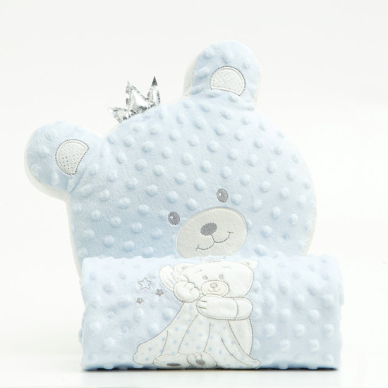 Κουβέρτα Κούνιας Angel Bear Γαλάζιο  1τεμ.