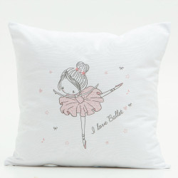 Μαξιλάρι Διακοσμητικό Printed Ballet Λευκό  1τεμ.