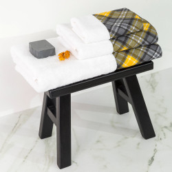 Πετσέτες Σετ 2ΤΜΧ Καρώ Λευκό  1τεμ.