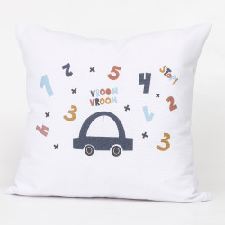 Μαξιλάρι Διακοσμητικό Printed Car Λευκό  1τεμ.