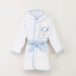 Μπουρνούζι Βρεφικό Sweet Dreams Baby Λευκό-Σιέλ Λευκό-Σιέλ  1τεμ.