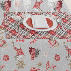 Καρέ Χριστουγεννιάτικο Noel Γκρι  1τεμ.