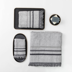 Πετσέτες Σετ 3ΤΜΧ Jill Ανθρακί  1τεμ.