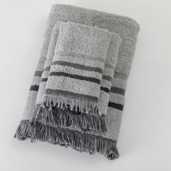 Πετσέτες Σετ 3ΤΜΧ Jill Ανθρακί 1τεμ. Πετσέτες Σετ 3ΤΜΧ Jill Ανθρακί 1τεμ.